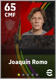 Joaquin Romo eFootball 2026 player card — 65 OVR CMF