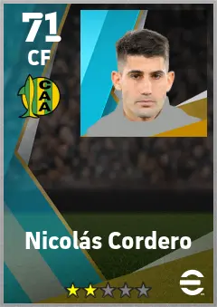 Nicolas Cordero eFootball 2026 player card — 71 OVR CF