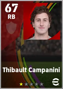 Thibault Campanini eFootball 2026 player card — 67 OVR RB