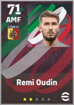 Remi Oudin eFootball 2026 player card — 71 OVR AMF