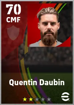 Quentin Daubin eFootball 2026 player card — 70 OVR CMF