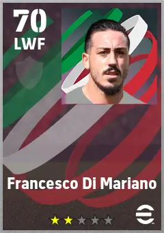 Francesco Di Mariano eFootball 2026 player card — 70 OVR LWF
