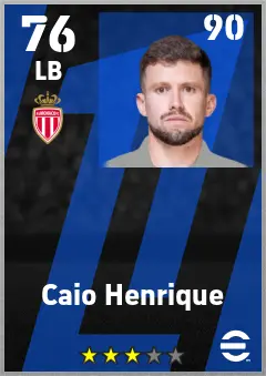 Caio Henrique eFootball 2026 player card — 76 OVR LB