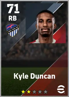 Kyle Duncan eFootball 2026 player card — 71 OVR RB