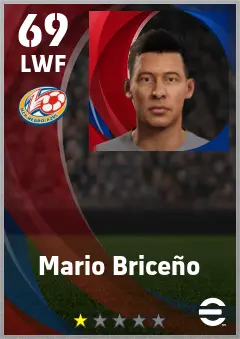 Mario Briceno eFootball 2026 player card — 69 OVR LWF