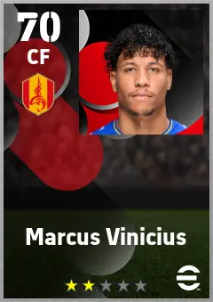 Marcus Vinicius eFootball 2026 player card — 70 OVR CF