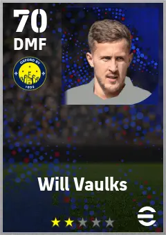 Will Vaulks eFootball 2026 player card — 70 OVR DMF