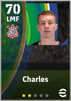Charles eFootball 2026 player card — 70 OVR LMF