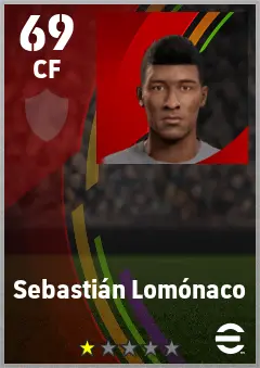 Sebastian Lomonaco eFootball 2026 player card — 69 OVR CF