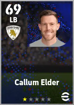 Callum Elder eFootball 2026 player card — 69 OVR LB