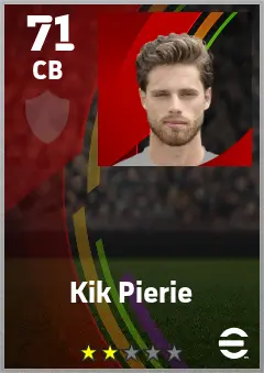 Kik Pierie eFootball 2026 player card — 71 OVR CB