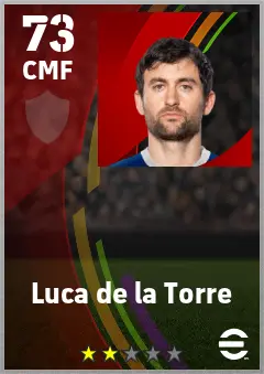 Luca de la Torre eFootball 2026 player card — 73 OVR CMF