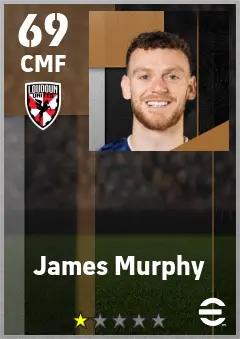 James Murphy eFootball 2026 player card — 69 OVR CMF
