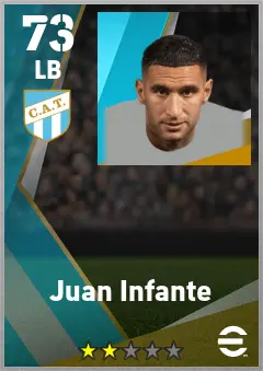 Juan Infante eFootball 2026 player card — 73 OVR LB