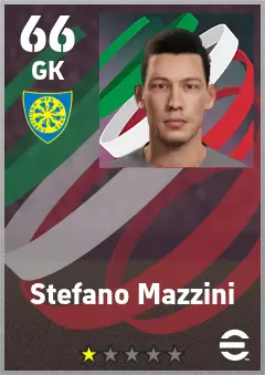 Stefano Mazzini eFootball 2026 player card — 66 OVR GK