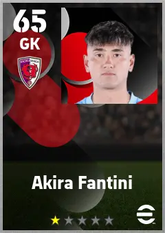 Akira Fantini eFootball 2026 player card — 65 OVR GK