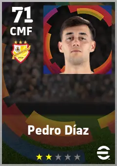 Pedro Diaz eFootball 2026 player card — 71 OVR CMF