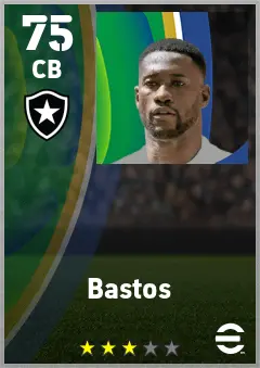 Bastos eFootball 2026 player card — 75 OVR CB
