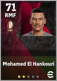 Mohamed El Hankouri eFootball 2026 player card — 71 OVR RMF