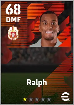 Ralph eFootball 2026 player card — 68 OVR DMF