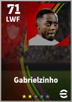 Gabrielzinho eFootball 2026 player card — 71 OVR LWF