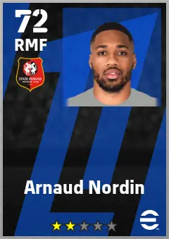 Arnaud Nordin eFootball 2026 player card — 72 OVR RMF