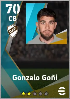 Gonzalo Goni eFootball 2026 player card — 70 OVR CB