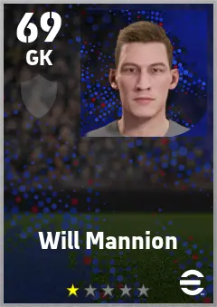 Will Mannion eFootball 2026 player card — 69 OVR GK
