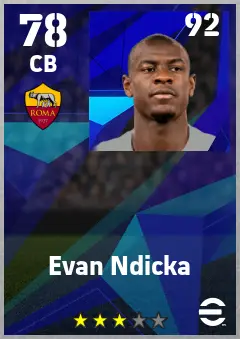Evan Ndicka eFootball 2026 player card — 78 OVR CB