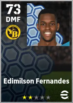 Edimilson Fernandes eFootball 2026 player card — 73 OVR DMF