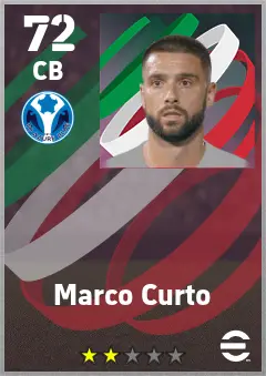 Marco Curto eFootball 2026 player card — 72 OVR CB