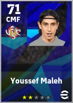 Youssef Maleh eFootball 2026 player card — 71 OVR CMF
