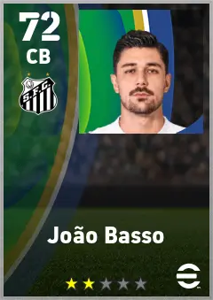 Joao Basso eFootball 2026 player card — 72 OVR CB