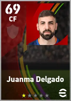 Juanma Delgado eFootball 2026 player card — 69 OVR CF