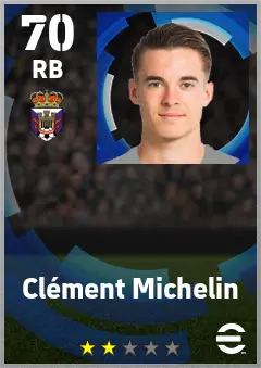 Clement Michelin eFootball 2026 player card — 70 OVR RB