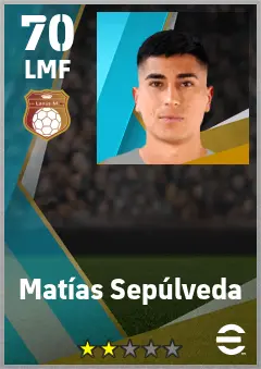 Matias Sepulveda eFootball 2026 player card — 70 OVR LMF