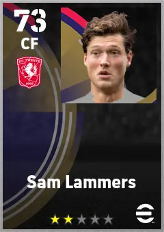 Sam Lammers eFootball 2026 player card — 73 OVR CF