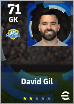 David Gil eFootball 2026 player card — 71 OVR GK