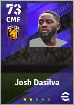 Josh Dasilva eFootball 2026 player card — 73 OVR CMF
