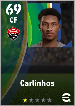 Carlinhos eFootball 2026 player card — 69 OVR CF