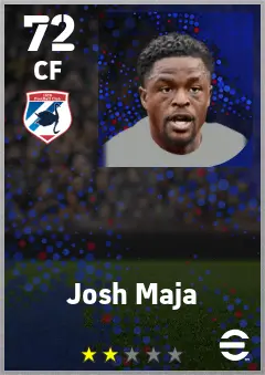 Josh Maja eFootball 2026 player card — 72 OVR CF