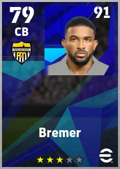 Bremer eFootball 2026 player card — 79 OVR CB