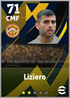 Liziero eFootball 2026 player card — 71 OVR CMF