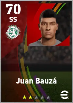 Juan Bauza eFootball 2026 player card — 70 OVR SS