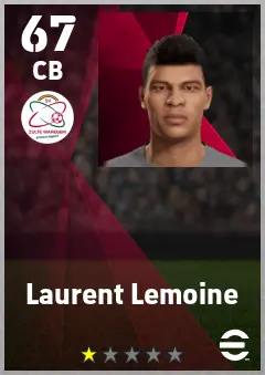 Laurent Lemoine eFootball 2026 player card — 67 OVR CB