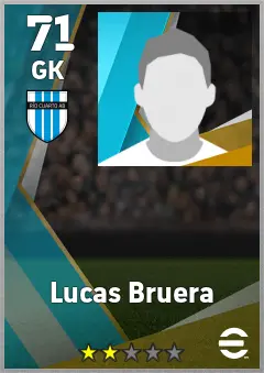 Lucas Bruera eFootball 2026 player card, 71 OVR GK