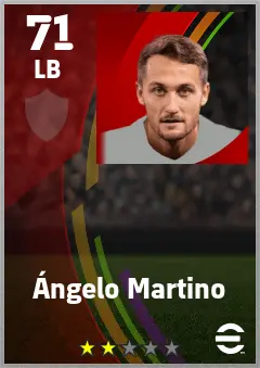 Angelo Martino eFootball 2026 player card — 71 OVR LB