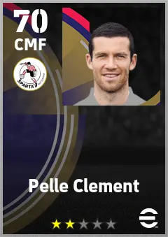 Pelle Clement eFootball 2026 player card — 70 OVR CMF