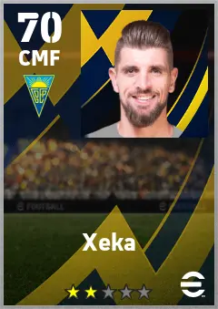 Xeka eFootball 2026 player card — 70 OVR CMF