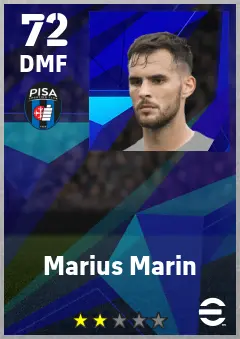 Marius Marin eFootball 2026 player card — 72 OVR DMF